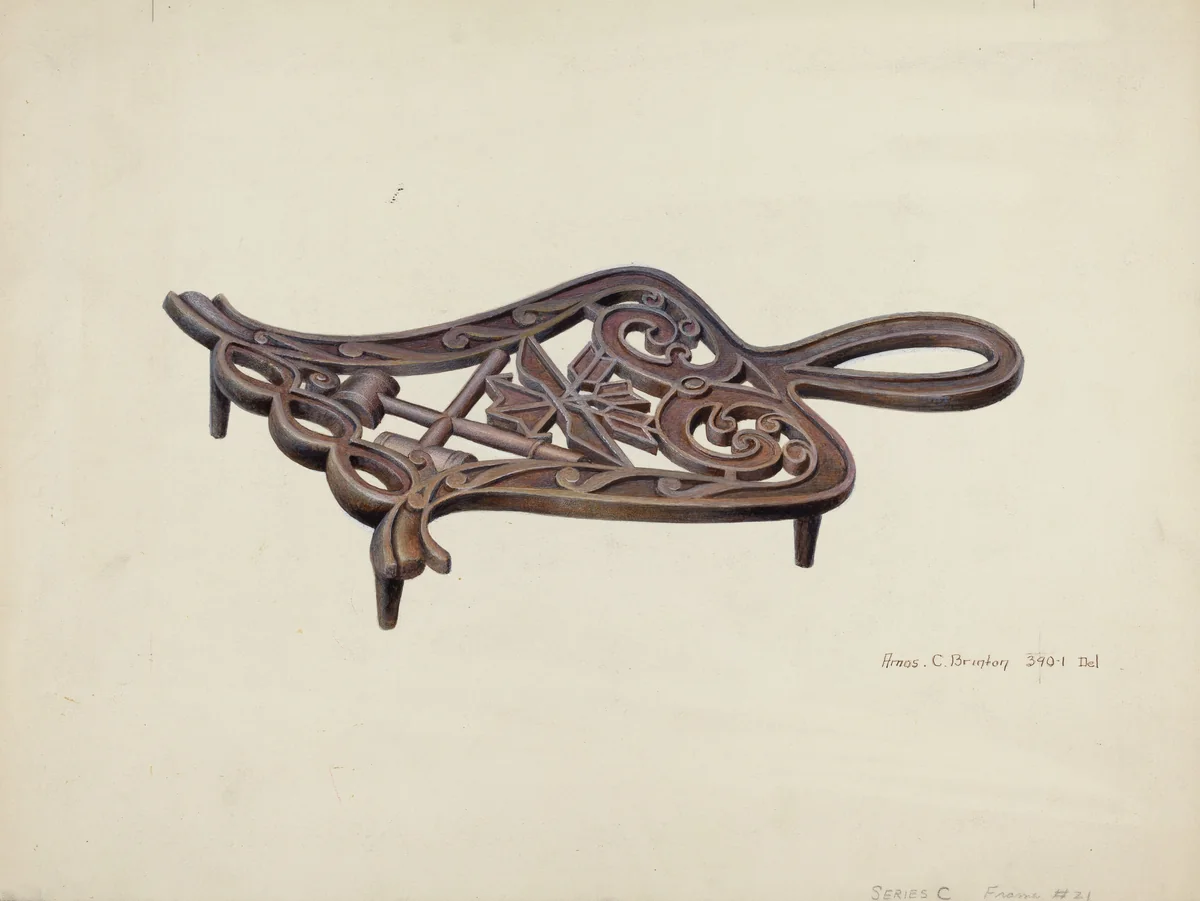 Flat Iron Stand by Amos C. Brinton, index of american design, 1935-1942
