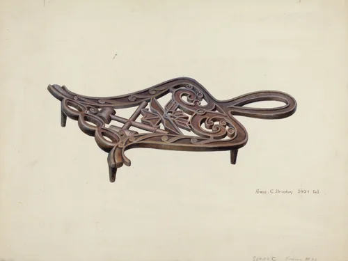 Flat Iron Stand by Amos C. Brinton, index of american design, 1935-1942