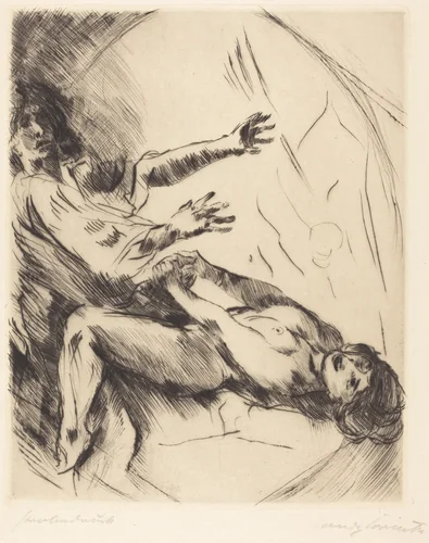 Joseph und Potiphars Weib I (Joseph and Potiphar's Wife I) by Lovis Corinth, print, 1914