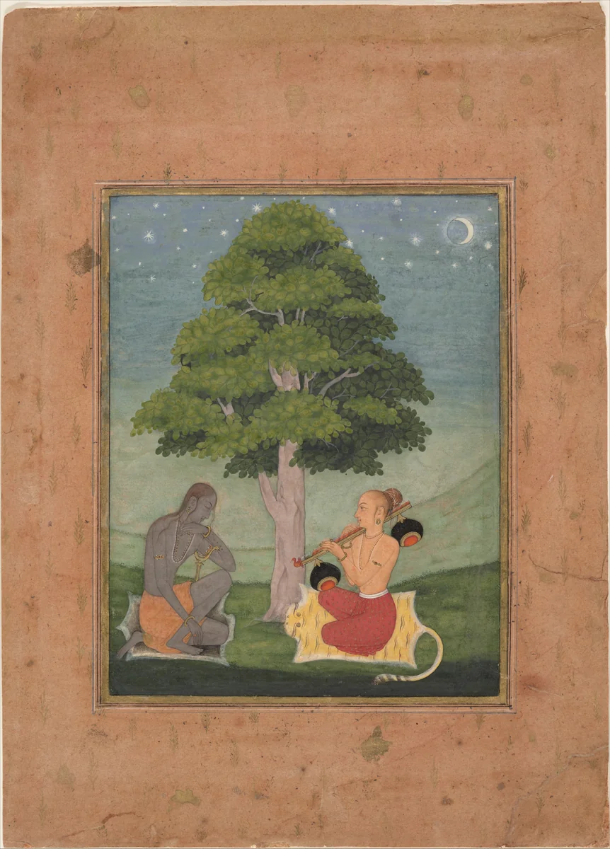 Kedar Ragini: Folio from a ragamala series (Garland of Musical Modes) by Ruknuddin, painting, 1680-1705