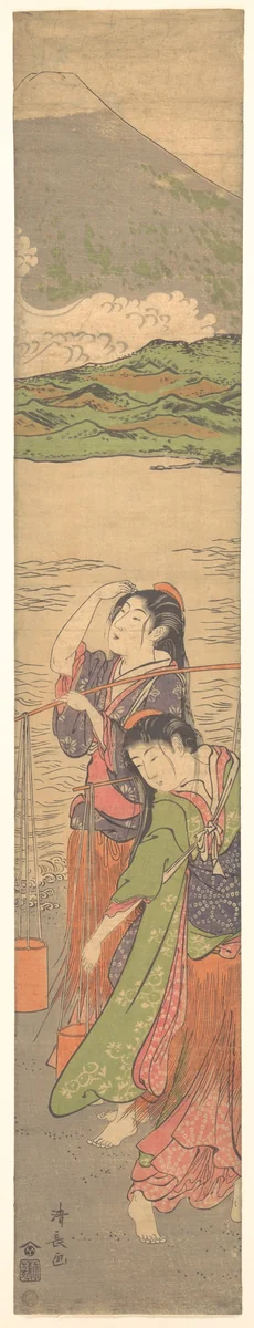 Dance of the Beach Maidens by Torii Kiyonaga (鳥居清長), print, 1767-1799