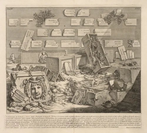 Iscrizioni de Liberti e Servi by Giovanni Battista Piranesi, print, 1740-1778