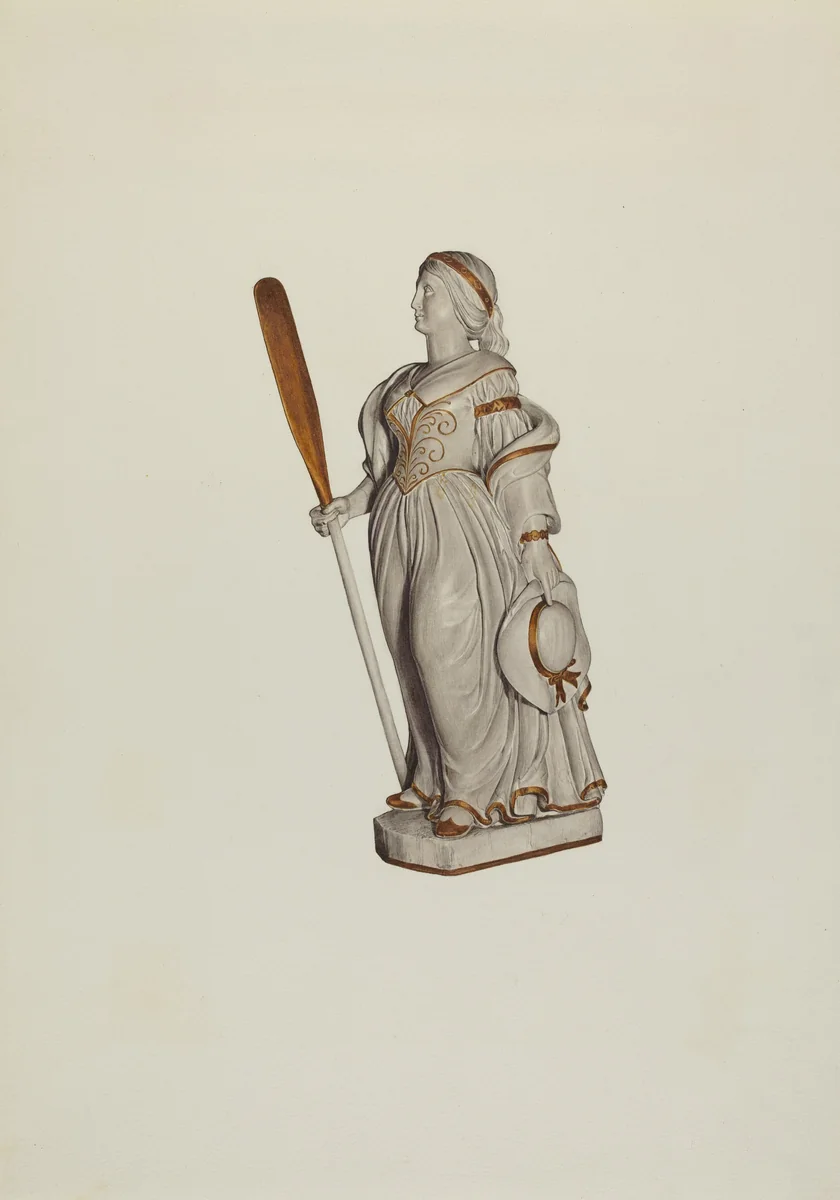 Figurehead by Lucille Lacoursiere, index of american design, 1939