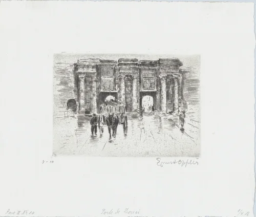 Lille: Porte de Donai by Ernst Oppler, print, 1916
