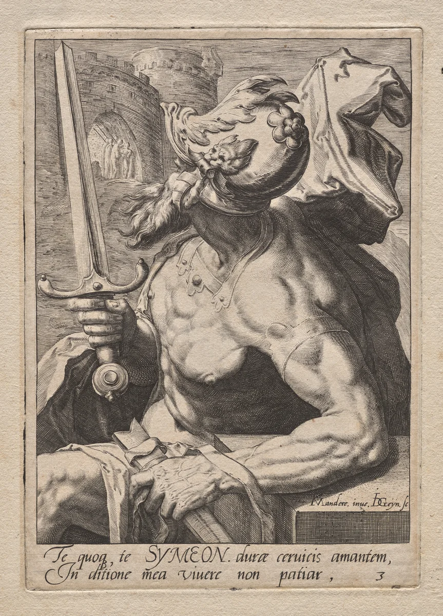 Plate 3: Simeon by Jacob de Gheyn II, print, 1584-1594