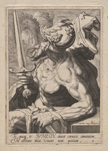 Plate 3: Simeon by Jacob de Gheyn II, print, 1584-1594