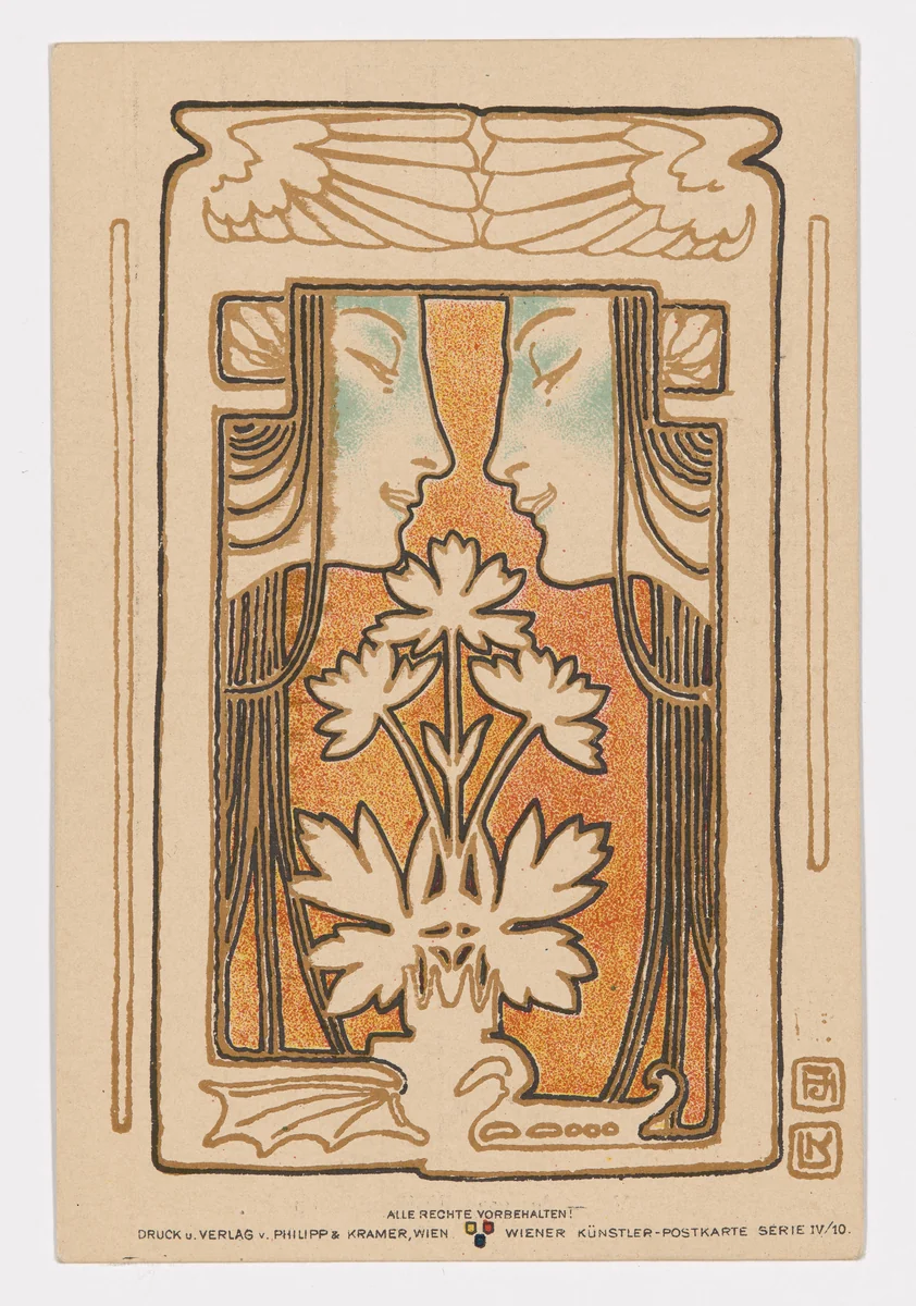 Wiener Künstler-Postkarte Serie 4/10 by Josef Hoffmann, design, 1898