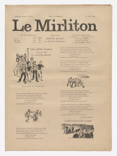 Le Mirliton, no. 27 by Théophile-Alexandre Steinlen, periodical, 1894