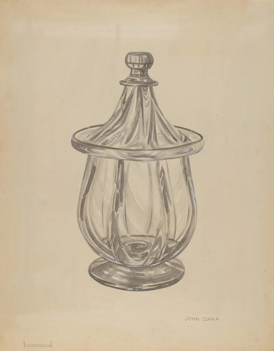 Sugar Bowl with Cover by John Dana, index of american design, 1936