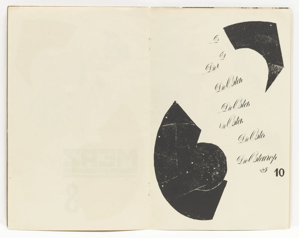 Plate (folio 5) from Die Kathedrale (Die Silbergäule, vol. 41/42) by Kurt Schwitters, illustrated book, 1920