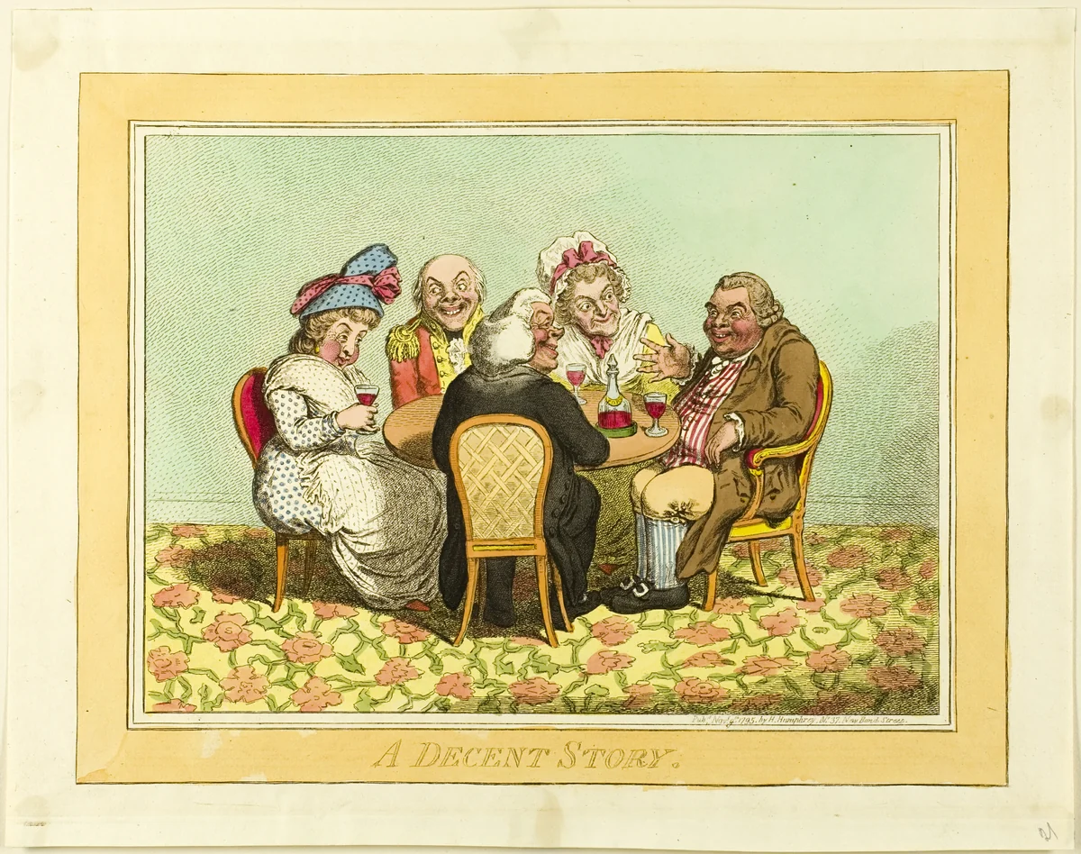 A Decent Story by James Gillray, print, 1795