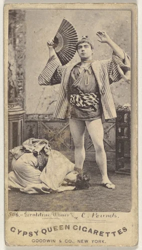 Geraldine Uhner and C. Pounds, from the Actors and Actresses series (N171) for Gypsy Queen Cigarettes by Goodwin & Company, photograph, 1886-1890