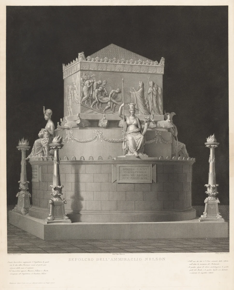 Funerary Monument to Horatio Nelson by Pietro Fontana
Antonio Canova, print, 1813