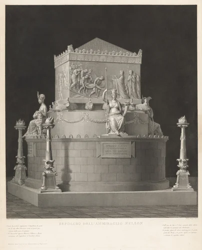 Funerary Monument to Horatio Nelson by Pietro Fontana
Antonio Canova, print, 1813