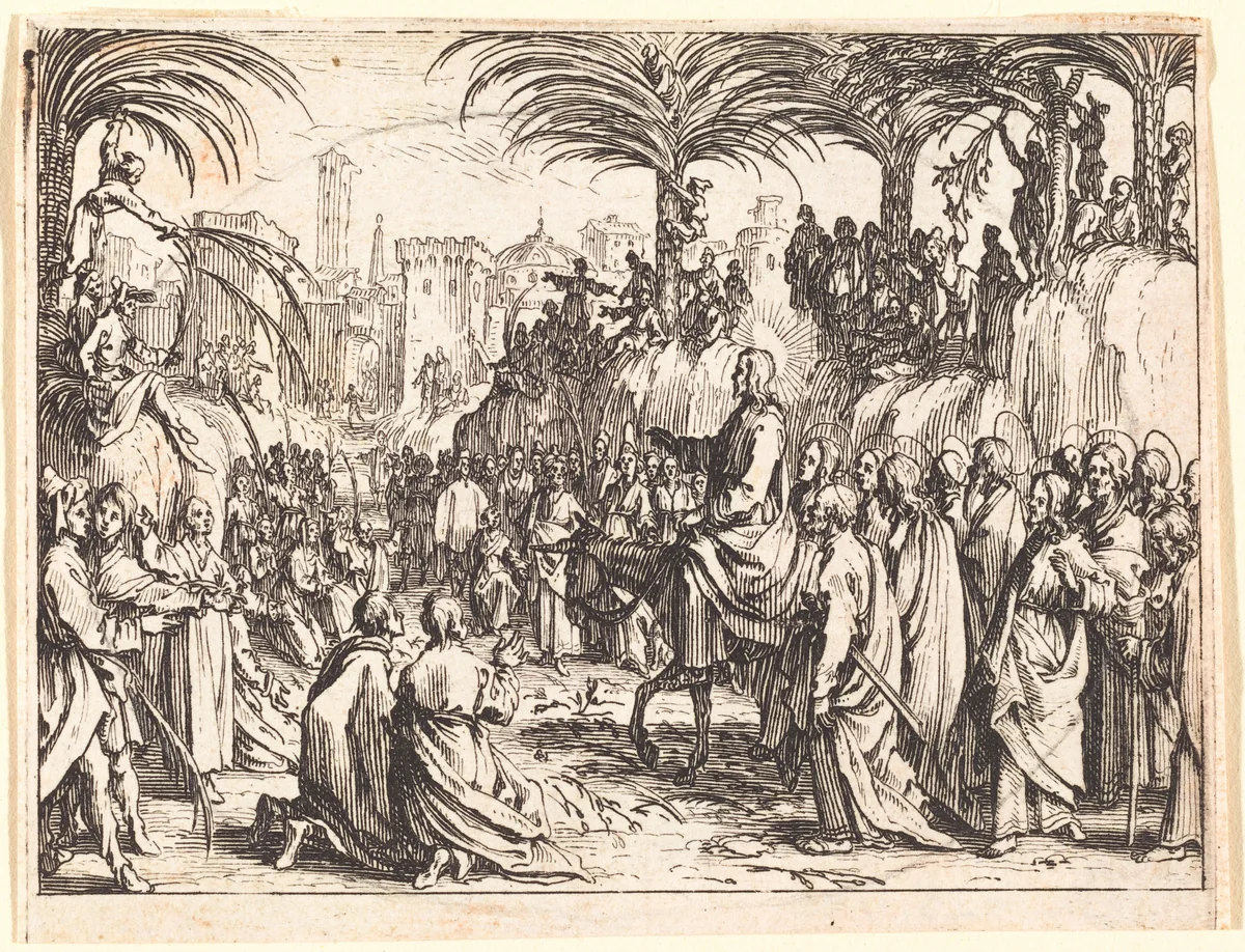 The Entry into Jerusalem by Jacques Callot, print, 1635