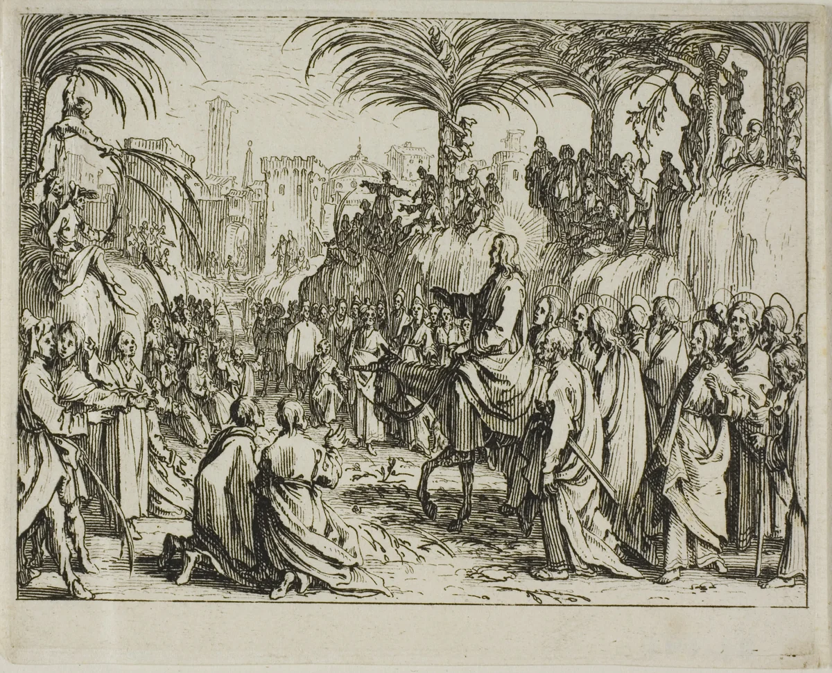 Christ's Entry into Jerusalem, from The New Testament by Jacques Callot, print, 1635