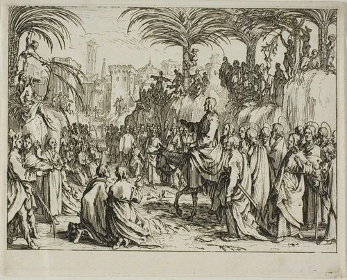 Christ's Entry into Jerusalem, from The New Testament by Jacques Callot, print, 1635