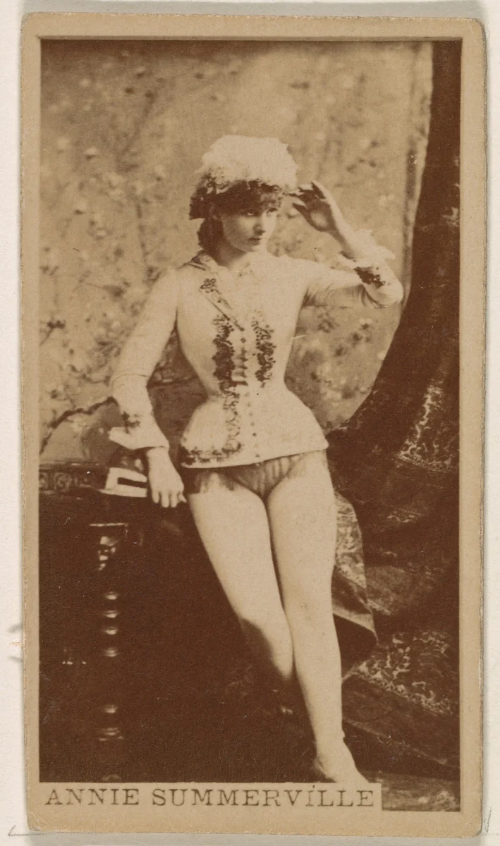 Miss Annie Summerville, from the Actresses series (N245) issued by Kinney Brothers to promote Sweet Caporal Cigarettes by Kinney Brothers Tobacco Company, photograph, 1890