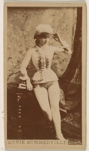 Miss Annie Summerville, from the Actresses series (N245) issued by Kinney Brothers to promote Sweet Caporal Cigarettes by Kinney Brothers Tobacco Company, photograph, 1890