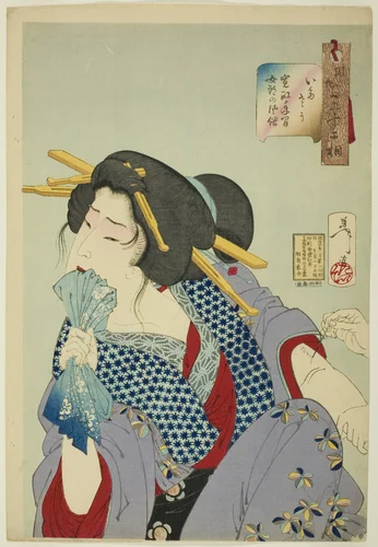 Painful (Itaso), from the series "Thirty-two Aspects of Women (Fuzoku sanjuniso)" by Tsukioka Yoshitoshi, print, 1888