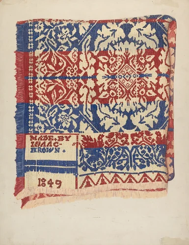 Coverlet by Katherine Hastings, index of american design, 1938