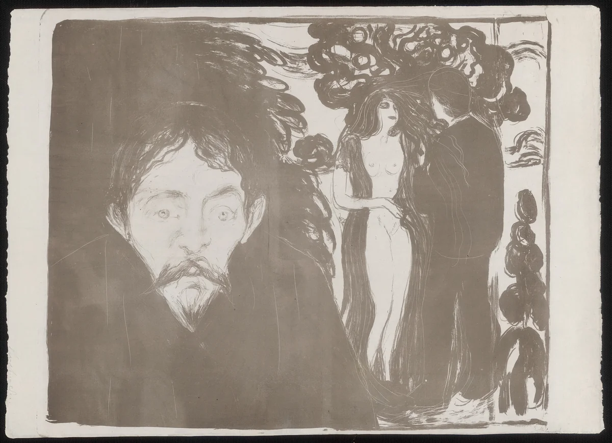 Jealousy by Edvard Munch, print, 1896