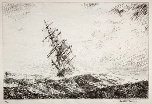 Hove To by Arthur John Trevor Briscoe, print, 1929