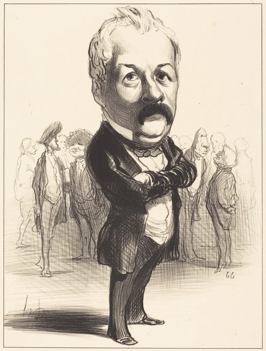 Gustave Sautayra by Honoré Daumier, print, 1849