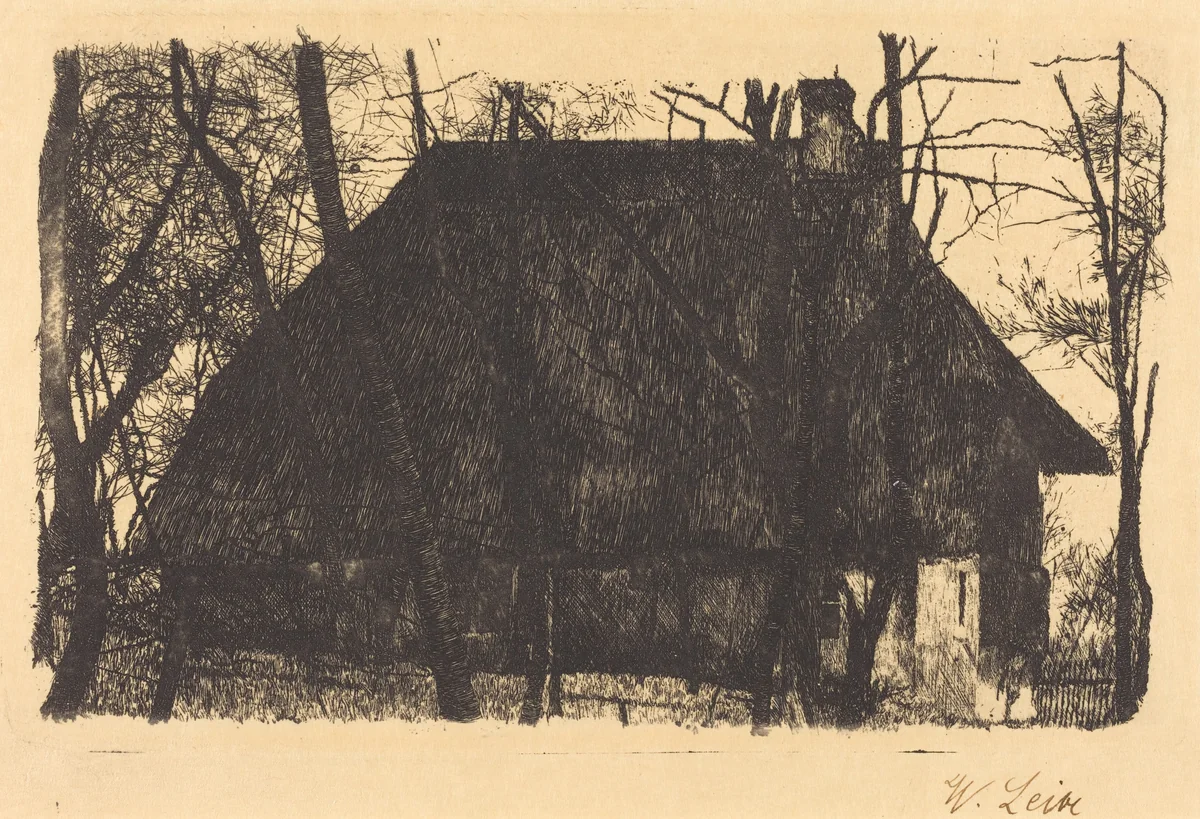Farmhouse by Wilhelm Leibl, print, 1875-1877