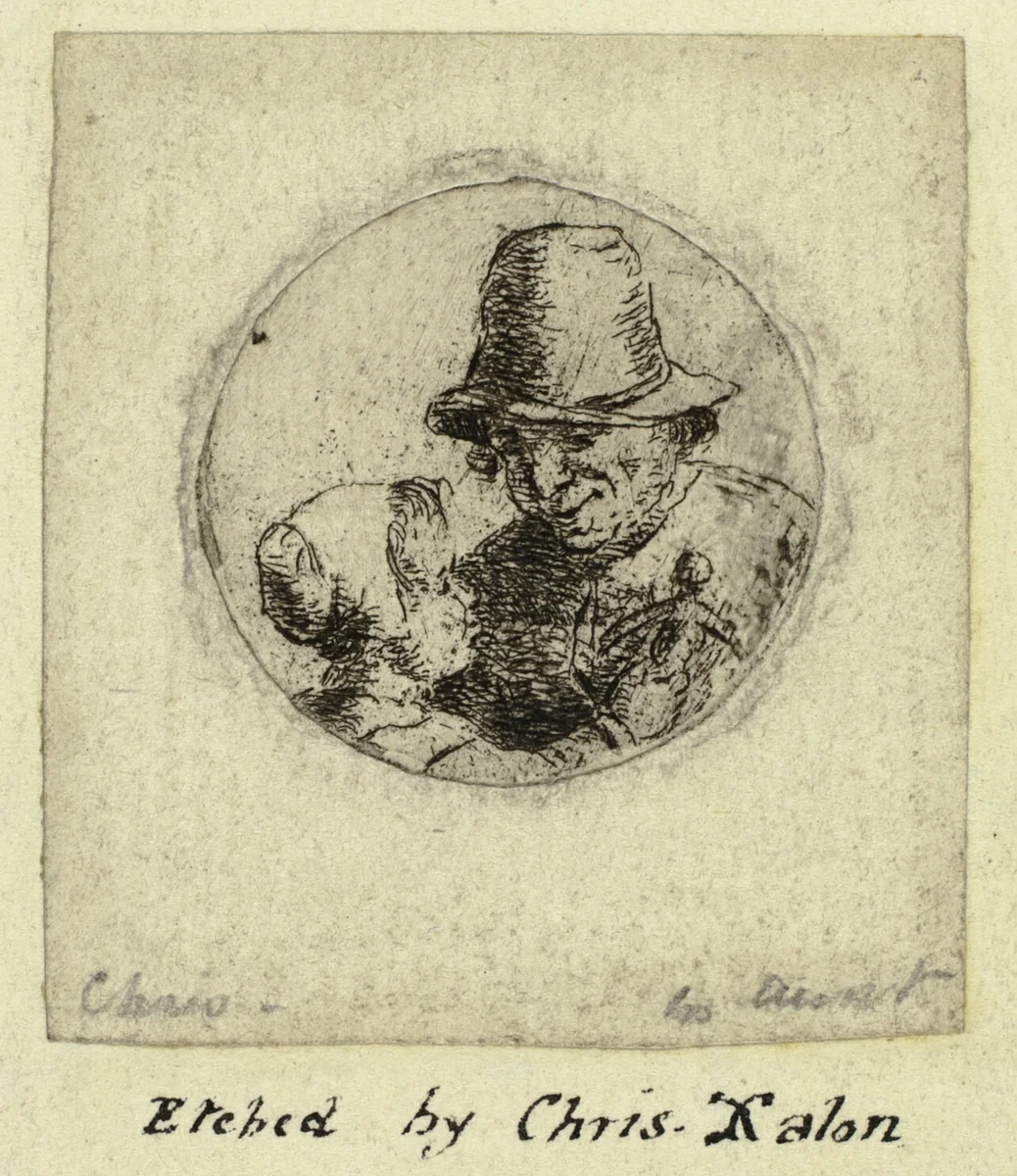 Medallion of Man and Young Girl with Doll by Christina F. Chalon, print, 1768-1808