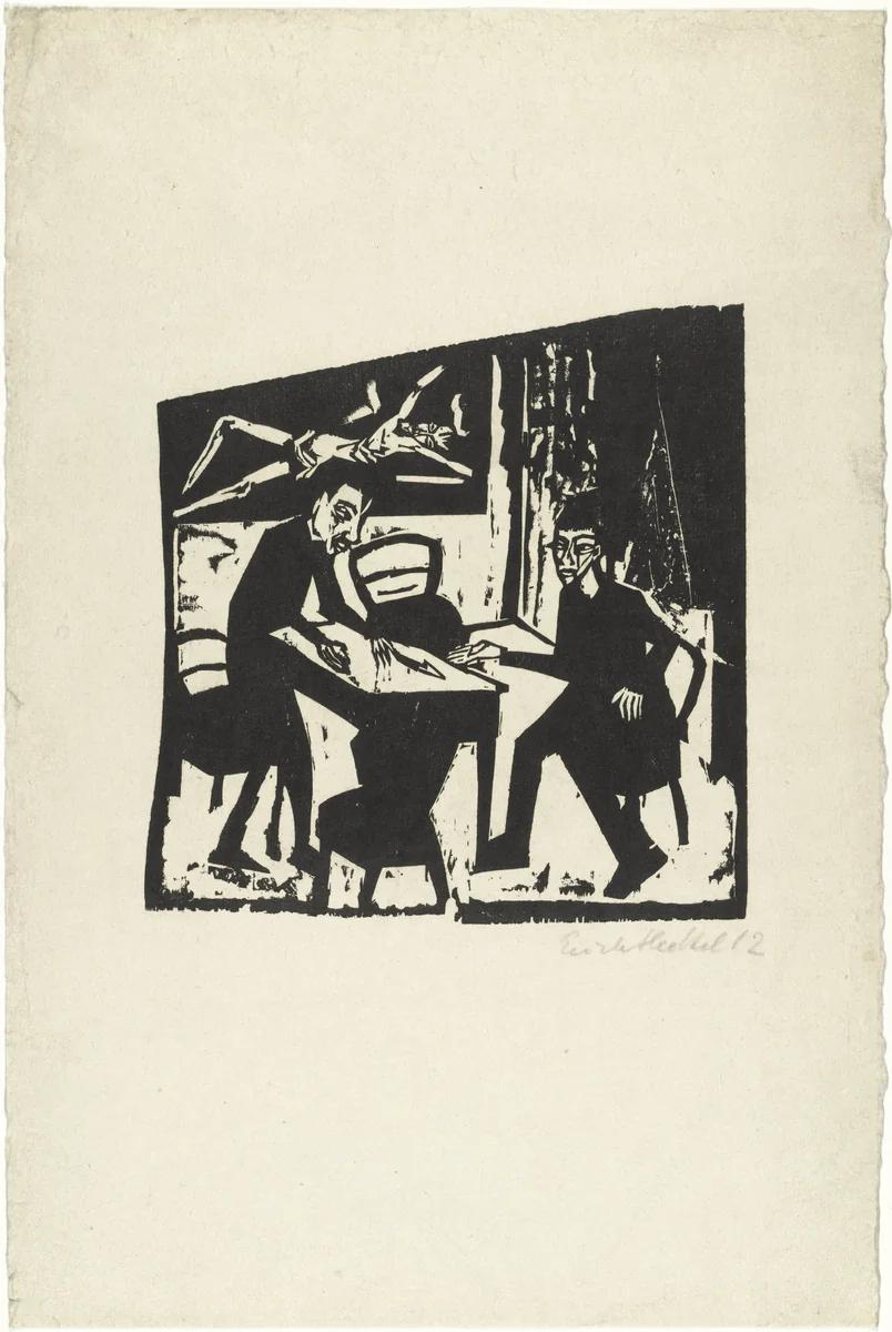 Adversaries (Gegner) by Erich Heckel, print, 1912