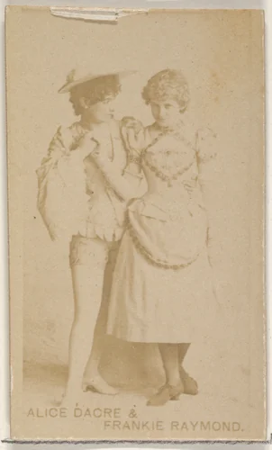 Alice Dacre and Frankie Raymond, from the Actors and Actresses series (N45, Type 8) for Virginia Brights Cigarettes by Allen & Ginter, photograph, 1885-1891