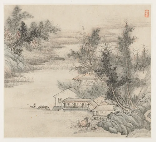 Album of Landscapes: Leaf 2 by Wang Gai (王槩), painting, 1677