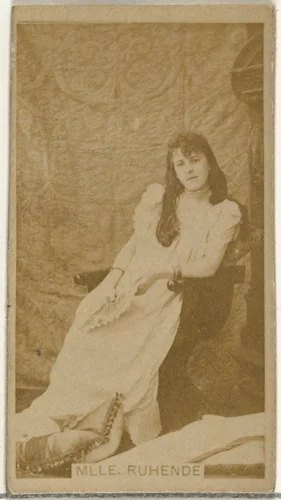 Mlle. Ruhende, from the Actors and Actresses series (N145-8) issued by Duke Sons & Co. to promote Duke Cigarettes by W. Duke, Sons & Co., photograph, 1890-1895