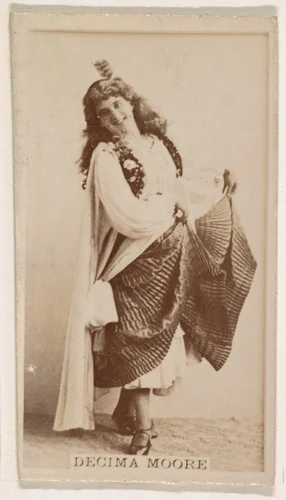 Decima Moore, from the Actresses series (N245) issued by Kinney Brothers to promote Sweet Caporal Cigarettes by Kinney Brothers Tobacco Company, photograph, 1890