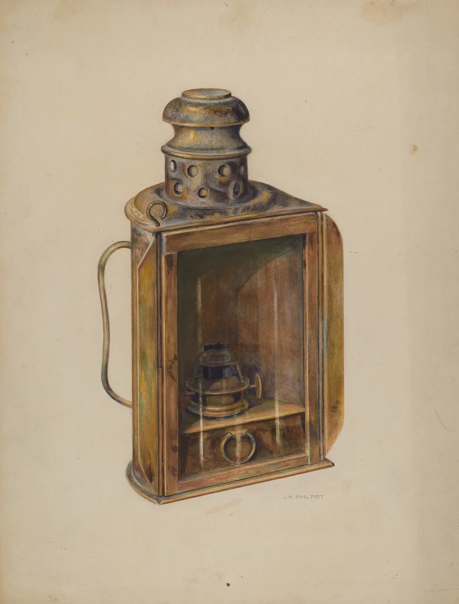Ship Lantern by Samuel Philpot, index of american design, 1939