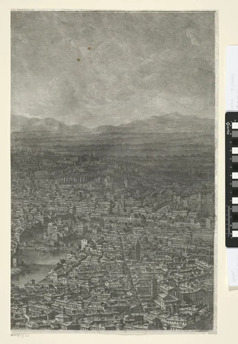 Panorama van de stad Rome by Giuseppe Vasi, print, 1765