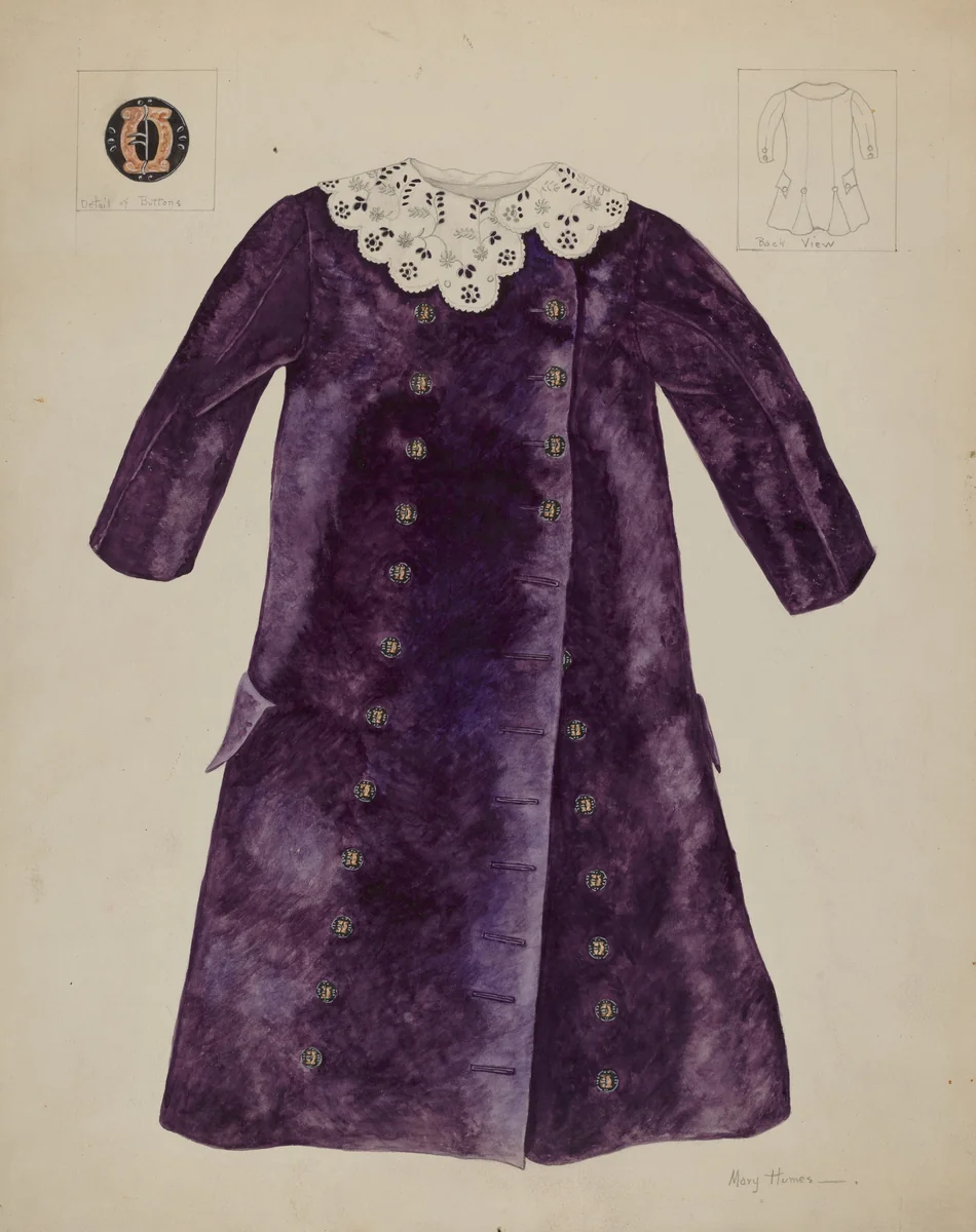 Child's Coat by Mary E. Humes, index of american design, 1937