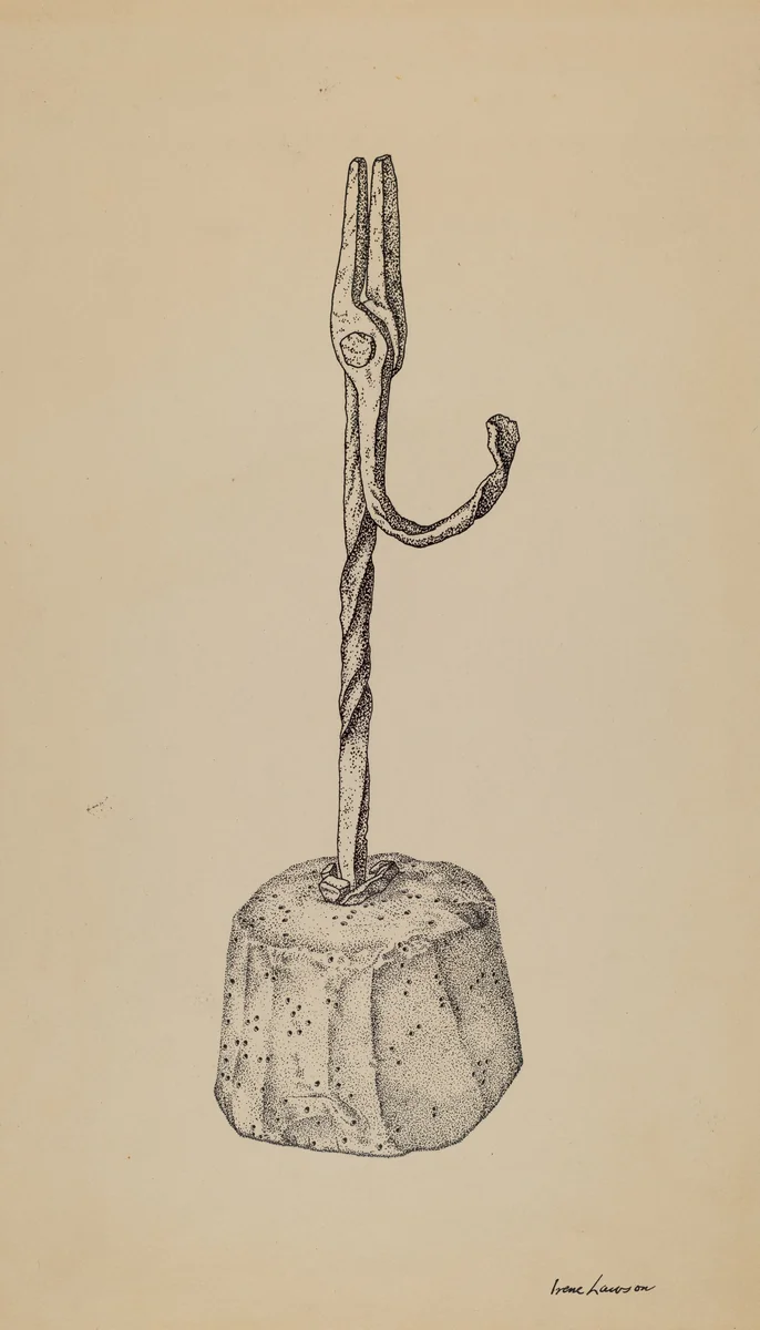 Rush Holder by Irene Lawson, index of american design, 1939