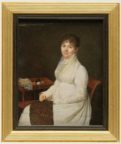 Portrait of a Woman with Tapestry Work by Jean-Baptiste Jacques Augustin, other, 1800-1810