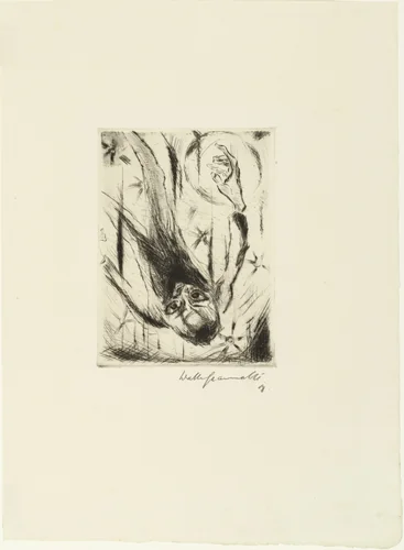 Plunge Into Infinity: Plate IV for Der Rebell (Der Sturz in die Unendlichkeit: Blatt IV zur Der Rebell) from the periodical Marsyas , no. 5 (Sum 1918) by Walter Gramatté, print, 1918