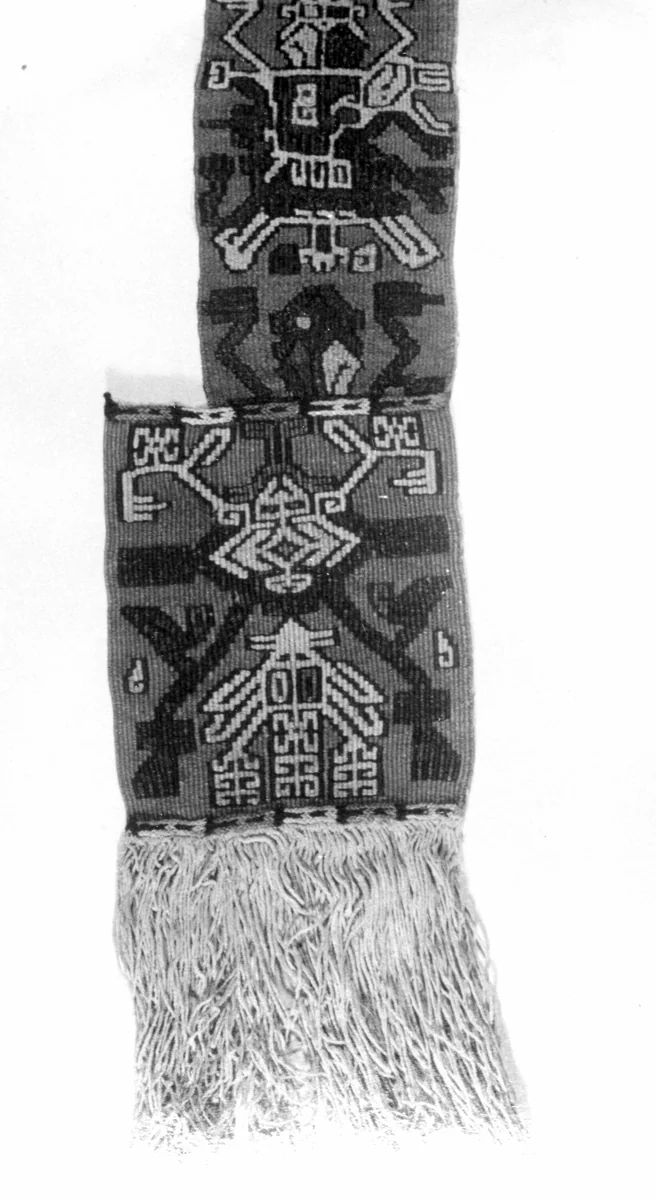 Fragment (Border) by Nazca-Wari, textile, 700-900