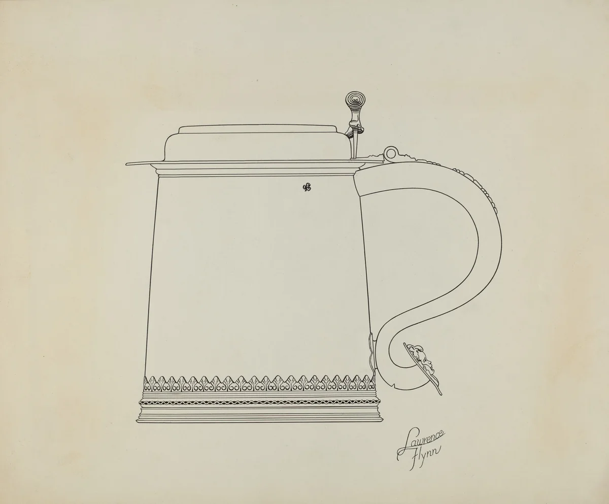Silver Tankard by Lawrence Flynn, index of american design, 1938