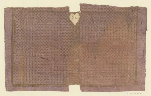 Blad met afwisselend rijen van sterren en punten by Johann Michael Munck, other, 1730-1760