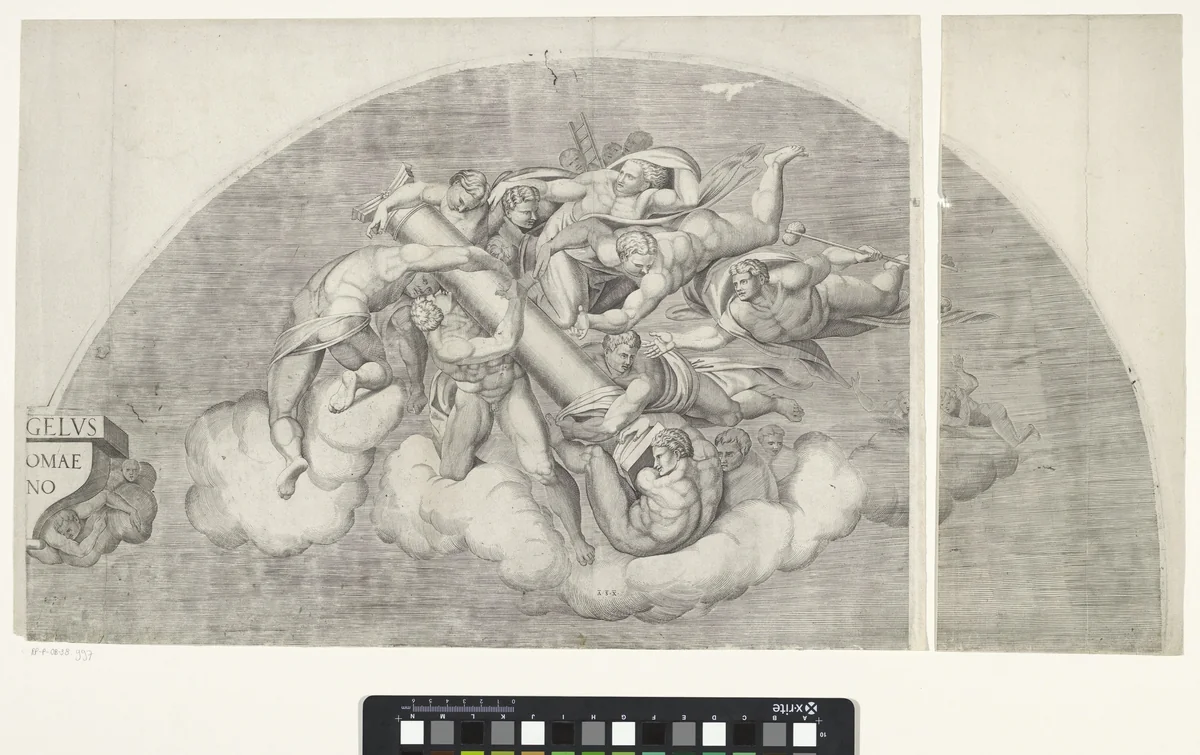 Het laatste oordeel by Nicolò della Casa, print, 1548