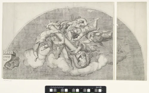 Het laatste oordeel by Nicolò della Casa, print, 1548