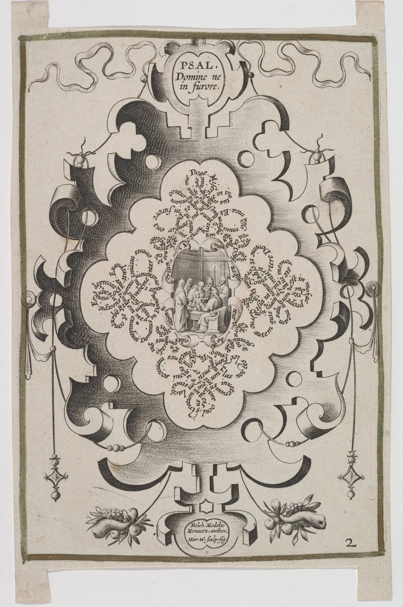 Titlepage, from "Septem Psalmi Davidici" (Seven Psalms of David) by Melchior Model, book, 1608