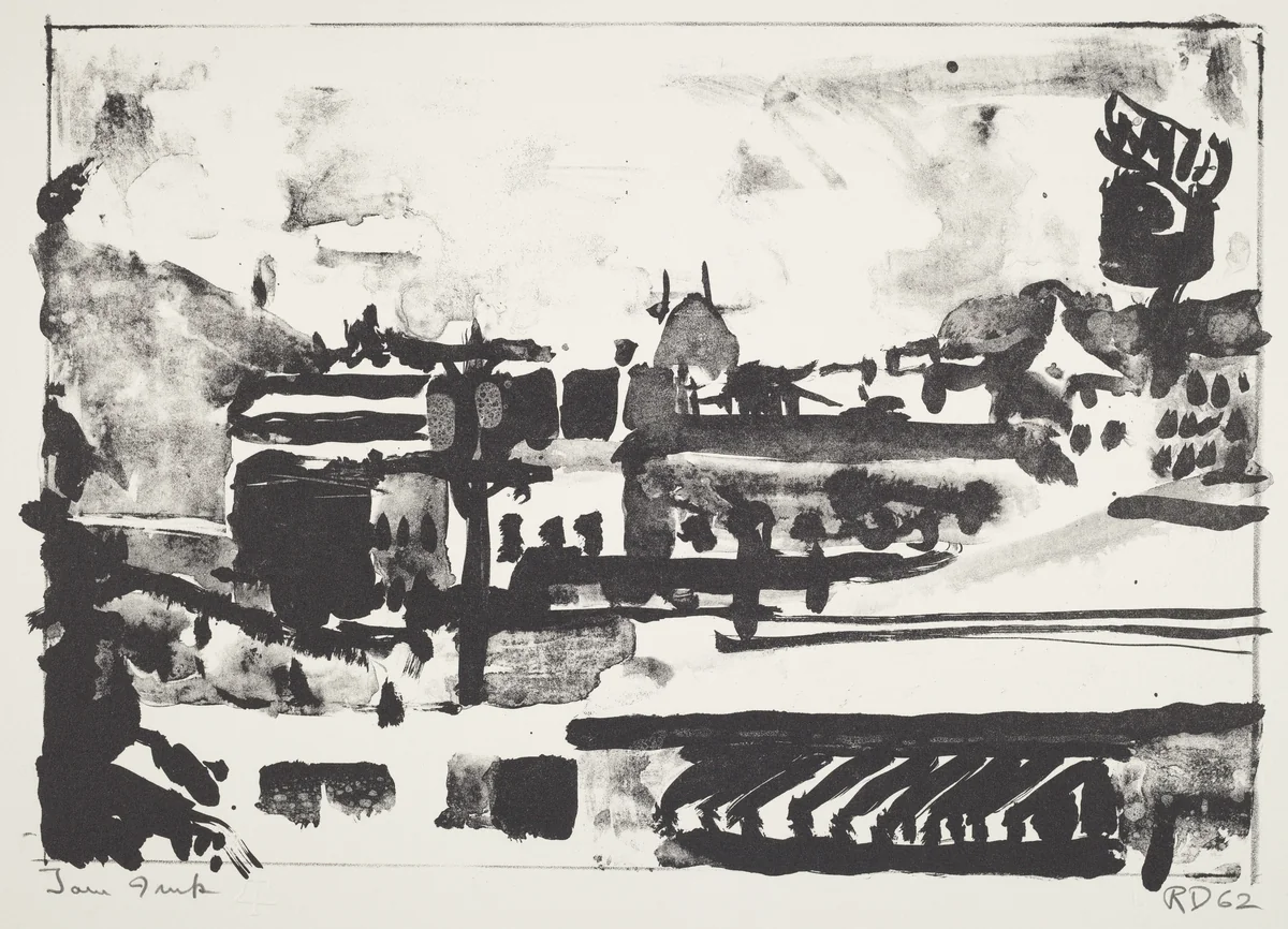 Landscape with Awning by Richard Diebenkorn, print, 1962