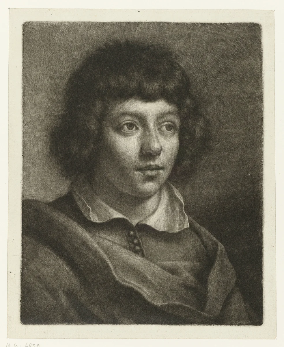 Jongen met een gevouwen kraag by Wallerant Vaillant, print, 1658-1677