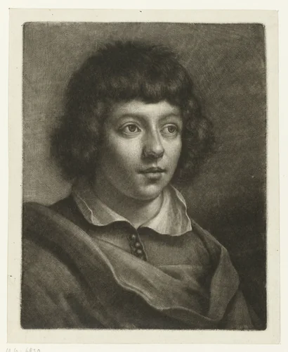 Jongen met een gevouwen kraag by Wallerant Vaillant, print, 1658-1677